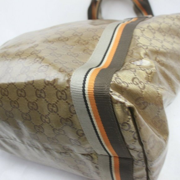 Gucci Tote Bag Gold PVC - Picture 5 of 11